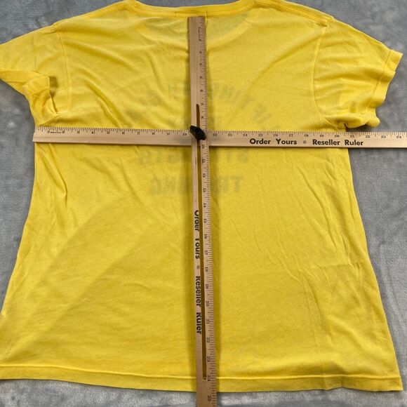 Wildfox T-shirt Medium Yellow Lifting My Glass Is My Strength Training - Picture 4 of 11
